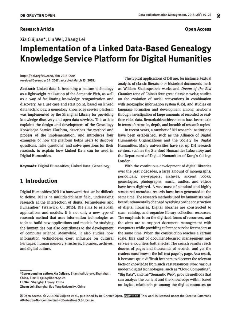 thumbnail of Data-and-Information-Management-Implementation-of-a-Linked-Data-Based-Genealogy-Knowledge-Service-Platform-for-Digital-Humanities